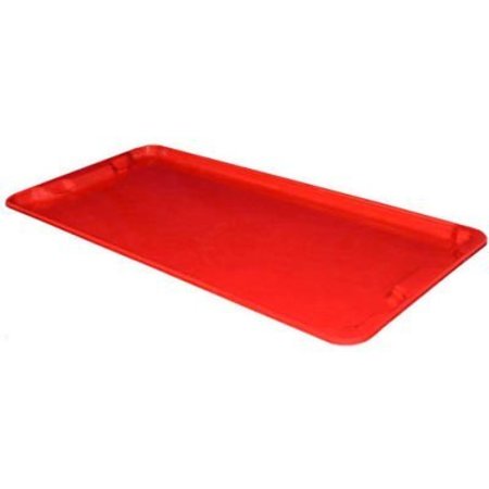 MFG TRAY Molded Fiberglass Nest and Stack Lid 780118 - 42-1/2" x 20", Red 780118-5280
